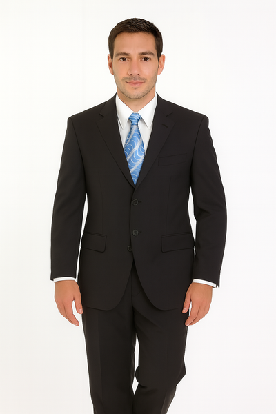 Mens Classic 3 button 2 Piece Suit in Navy 17 5802K-Navy-38R  - from alligatorwarehouse.com