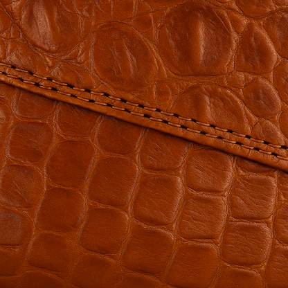 Los Altos Casual Cognac Full Caiman Skin Sneakers