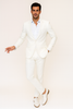 Seersucker Suit Peak Lapel Suit in Color 