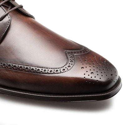 Men's Tasso Chestnut Calfskin Leather Derby Oxfords By Mezlan Made In Spain Brand 4   - from alligatorwarehouse.com