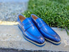 Chic Patina Burnished Penny Loafer 2 KS518-03OCEANBLUE75  - from alligatorwarehouse.com