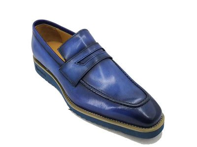Chic Patina Burnished Penny Loafer 5 KS518-03OCEANBLUE8  - from alligatorwarehouse.com