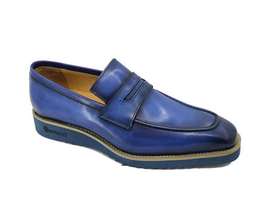 Chic Patina Burnished Penny Loafer 6 KS518-03OCEANBLUE8  - from alligatorwarehouse.com