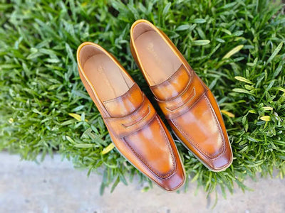 Chic Patina Burnished Penny Loafer 10 KS518-03OCEANBLUE8  - from alligatorwarehouse.com