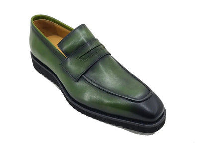 Chic Patina Burnished Penny Loafer 16 KS518-03OCEANBLUE8  - from alligatorwarehouse.com
