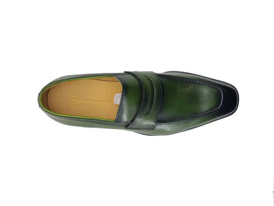 Chic Patina Burnished Penny Loafer 17 KS518-03OCEANBLUE8  - from alligatorwarehouse.com