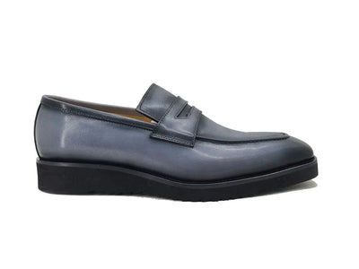 Chic Patina Burnished Penny Loafer 27 KS518-03OCEANBLUE8  - from alligatorwarehouse.com