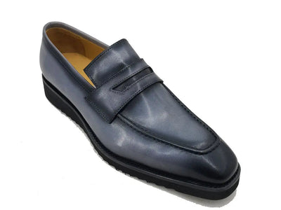 Chic Patina Burnished Penny Loafer 28 KS518-03OCEANBLUE8  - from alligatorwarehouse.com