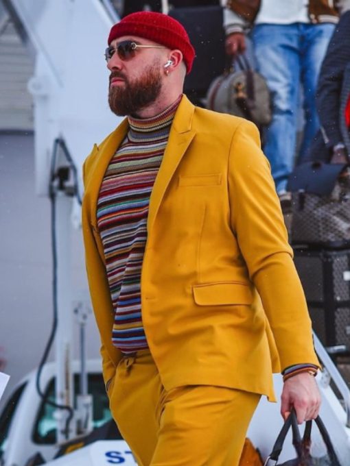 Travis Kelce Yellow Suit