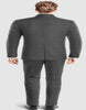 Mandarin Suit - Charcoal Grey Color Banded Collar Suit - Chines Collar in Color Gray 3   - from alligatorwarehouse.com