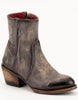 Ferrini Women's Stacey Round Toe Ankle Boots Handcrafted - Chocolate 2 61011-52-060-B  - from alligatorwarehouse.com