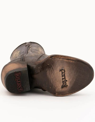 Ferrini Women's Stacey Round Toe Ankle Boots Handcrafted - Chocolate 6 61011-52-060-B  - from alligatorwarehouse.com