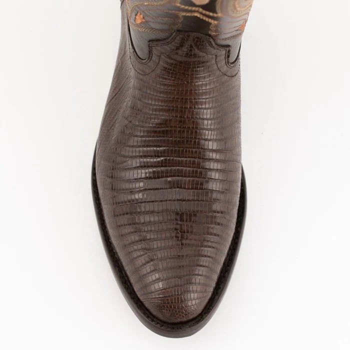 Ferrini Men's Taylor Lizard Round Toe Handcrafted - Chocolate