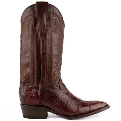 Ferinni Boot - Mens Dress Cowboy Boot  - Ferrini Men's Stallion Alligator Belly Boots French Toe Handcrafted Chocolate in  Chocolate 1 10741-09-080-D  - from alligatorwarehouse.com