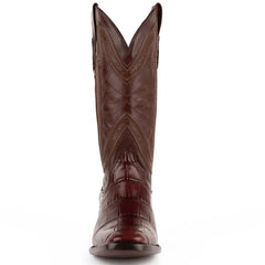 Ferinni Boot - Mens Dress Cowboy Boot  - Ferrini Men's Stallion Alligator  Boots French Toe Handcrafted Chocolate in  Chocolate