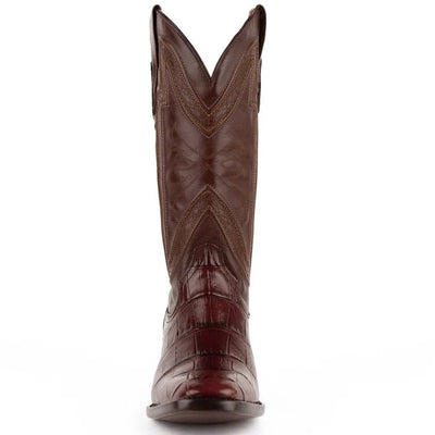 Ferinni Boot - Mens Dress Cowboy Boot  - Ferrini Men's Stallion Alligator  Boots French Toe Handcrafted Chocolate in  Chocolate 3 10741-09-080-D  - from alligatorwarehouse.com