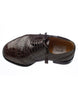 Ferrini Shoes - Mens Alligator Dress Shoe - Ferrini 3673 Belly Alligator Wingtip Shoes Chocolate 3 F3673-TM-105  - from alligatorwarehouse.com