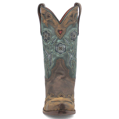 Dan Post Womens Vintage Bluebird Chocolate & Teal 11 Snip Toe Cowboy Boot 4 DP3544_6_M  - from alligatorwarehouse.com