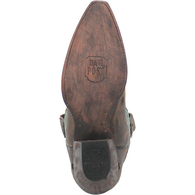 Dan Post Womens Vintage Bluebird Chocolate & Teal 11 Snip Toe Cowboy Boot 3 DP3544_6_M  - from alligatorwarehouse.com