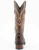 Ferrini Bronco Men's Print Pirarucu Fish Boots Handcrafted Chocolate 2 93393-09-080-B  - from alligatorwarehouse.com