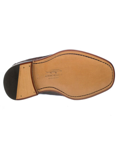 Ferrini Shoes - Mens Alligator Dress Shoe - Ferrini 3520 Belly Alligator Split Toe Shoes Chocolate 2 F3520-TM-090  - from alligatorwarehouse.com