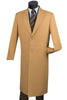 Men's Camel Wool & Cashmere Overcoat – Classic Full Length Topcoat 7 SO1CL48-Camel-S  - from alligatorwarehouse.com