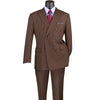 Mens Brown Pinstripe Double-Breasted Suit – Classic 6-Button Business and Vintage Style 2   - from alligatorwarehouse.com