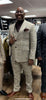 Mens Beige Plaid 3-Piece Suit – Classic Checkered Suit for Weddings, Church Vested Checkered Pattern 5   - from alligatorwarehouse.com