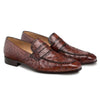 Mezlan Lisbon Brandy Genuine Ostrich Men’s Classic Slip On 7   - from alligatorwarehouse.com