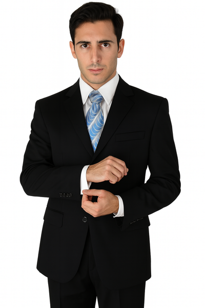 Mens Classic 3 button 2 Piece Suit in Navy 11 5802K-Navy-38R  - from alligatorwarehouse.com