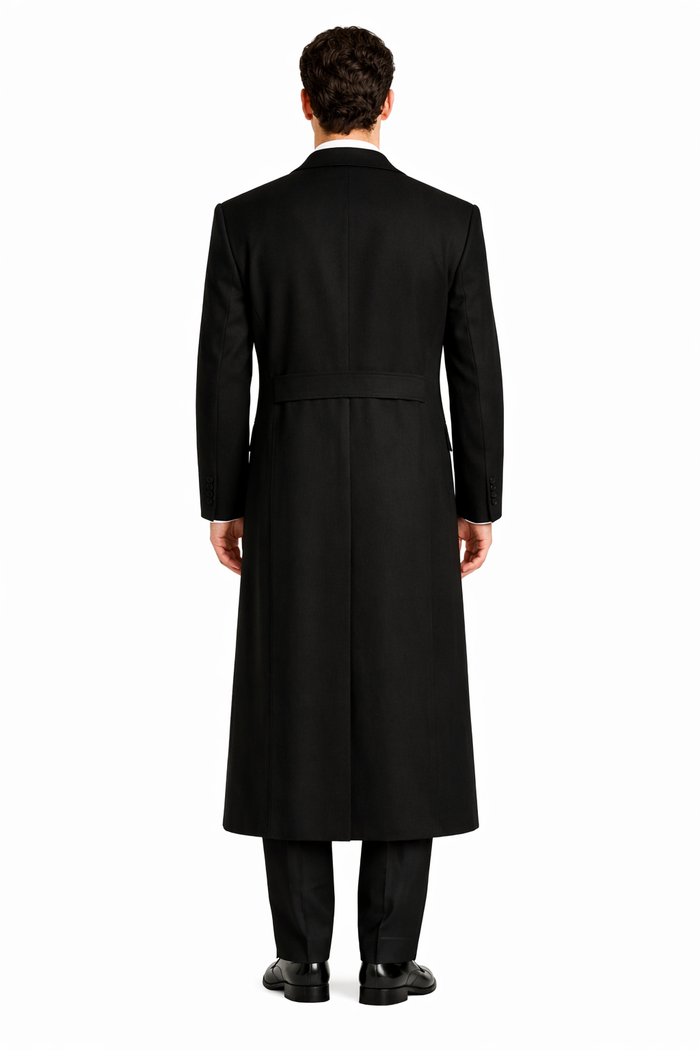 Authentic Fully Lined Double Breasted men's Wool Blend Dress Coat
