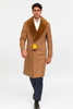 Mens Full Length And Cashmere Overcoat - Winter Topcoats - Light Brown Coat - Dark Camel - Vecuna Color 2   - from alligatorwarehouse.com
