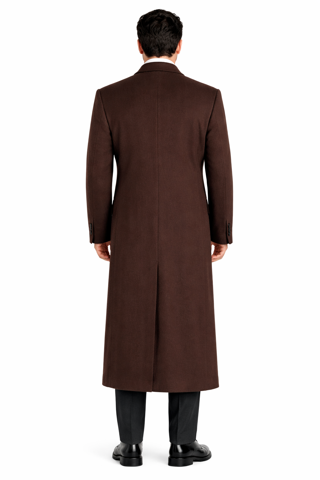 Authentic Fully Lined Double Breasted men's Wool Blend Long Dress Coat