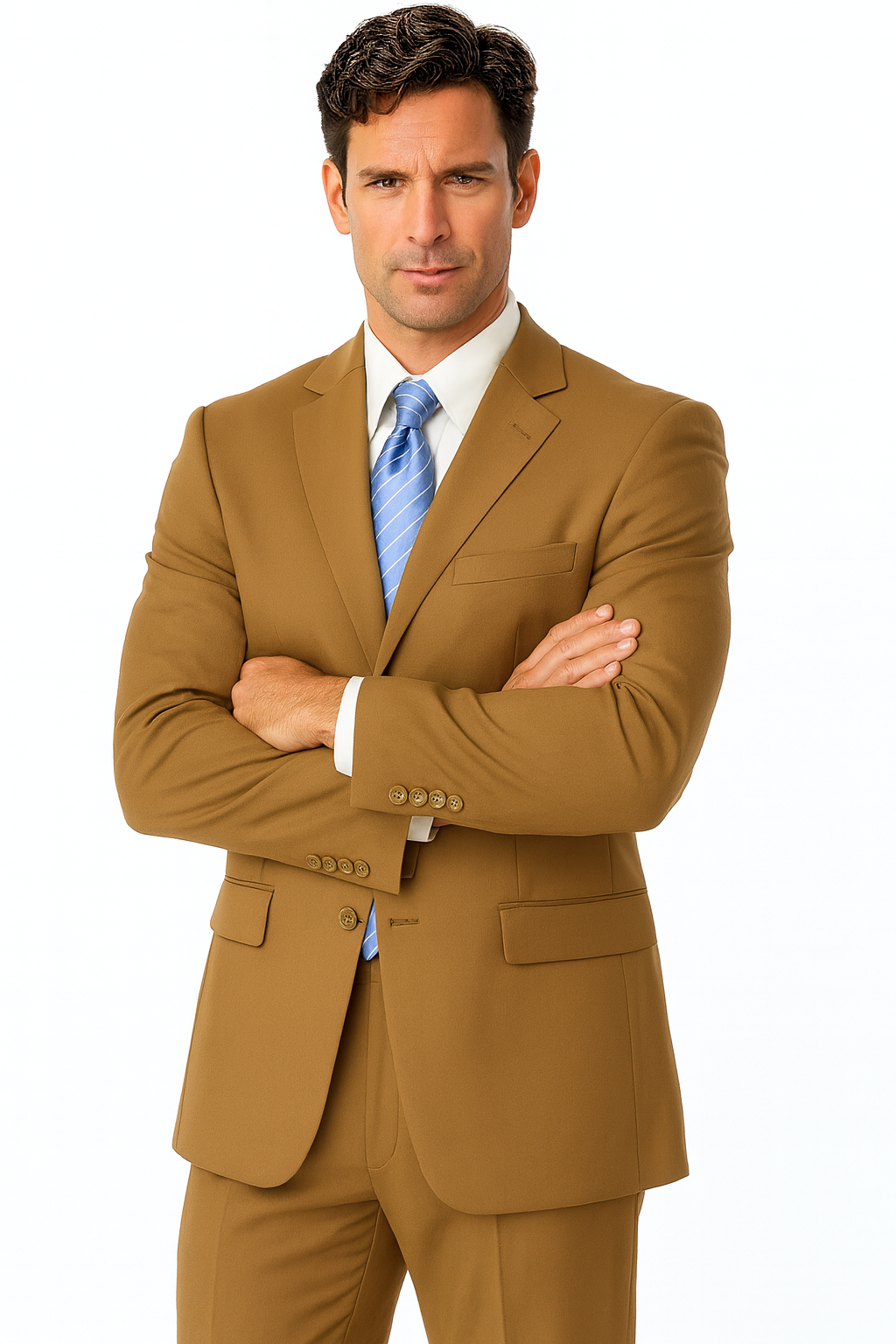 Mens Classic 3 button 2 Piece Suit in Navy