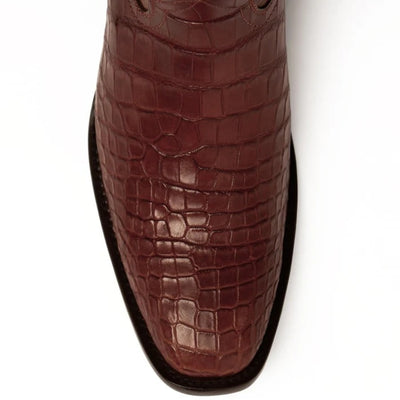 Ferinni Boot - Mens Dress Cowboy Boot  - Ferrini Men's Stallion Alligator Belly Boots Narrow Square Toe Handcrafted Cognac 3   - from alligatorwarehouse.com