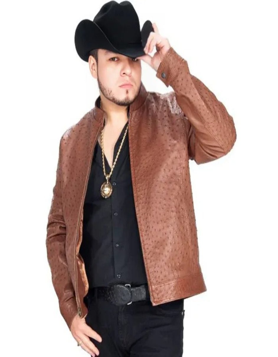 Original Fine Ostrich Leather Jacket 1   - from alligatorwarehouse.com
