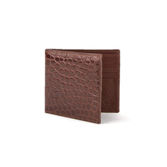 Ferrini Alligator Billfold Wallet Cognac