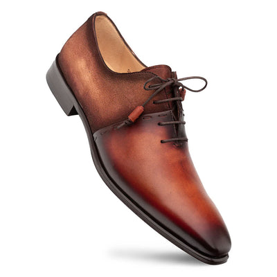 Colomer Cognac/Rust Calf/Suede Oxford Shoes By Mezlan Made In Spain Brand 1   - from alligatorwarehouse.com