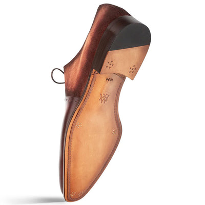 Colomer Cognac/Rust Calf/Suede Oxford Shoes By Mezlan Made In Spain Brand 3   - from alligatorwarehouse.com