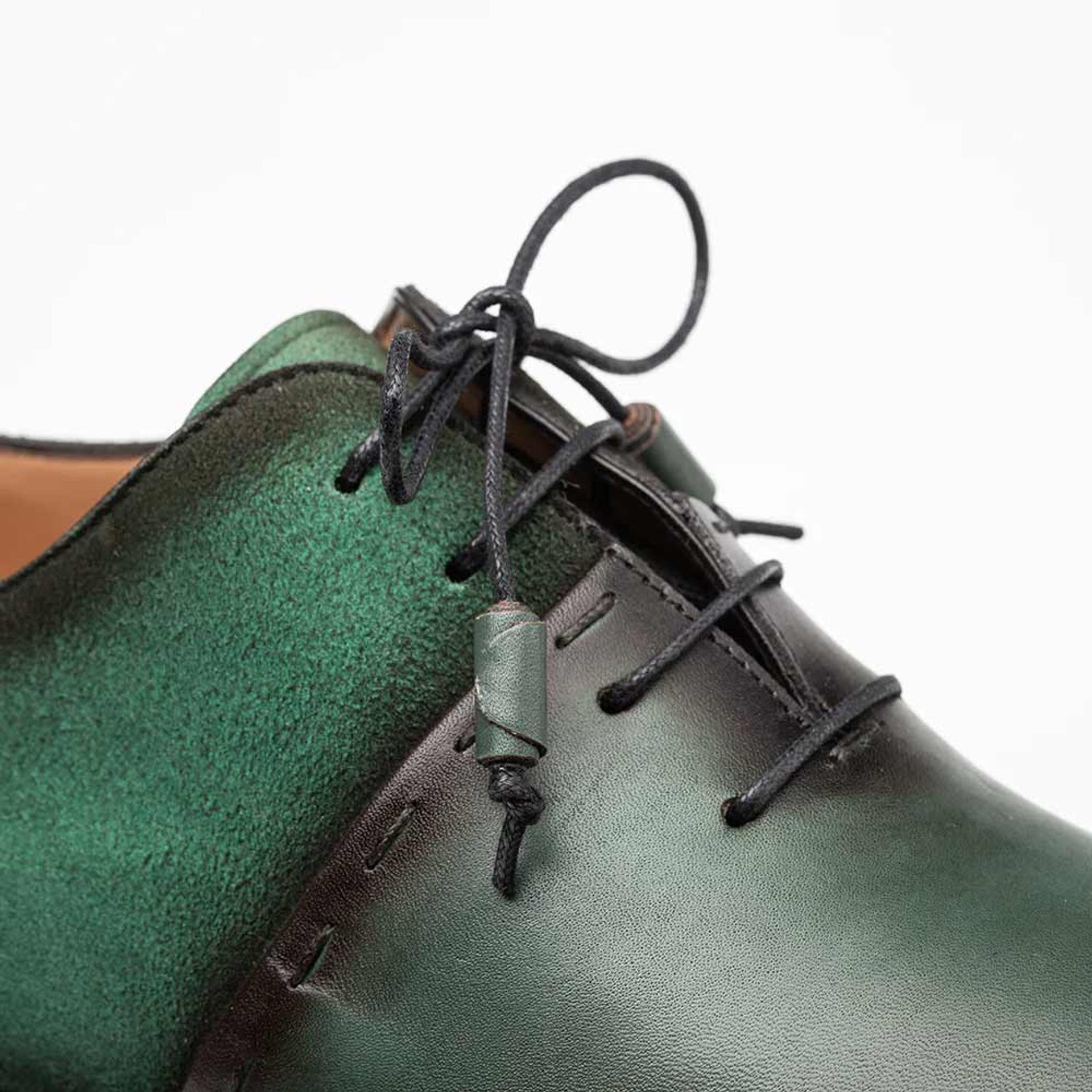 Colomer Forest/Green Calf/Suede Oxford Shoes By Mezlan Made In Spain Brand