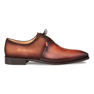 Colomer Cognac/Rust Calf/Suede Oxford Shoes By Mezlan Made In Spain Brand 4   - from alligatorwarehouse.com