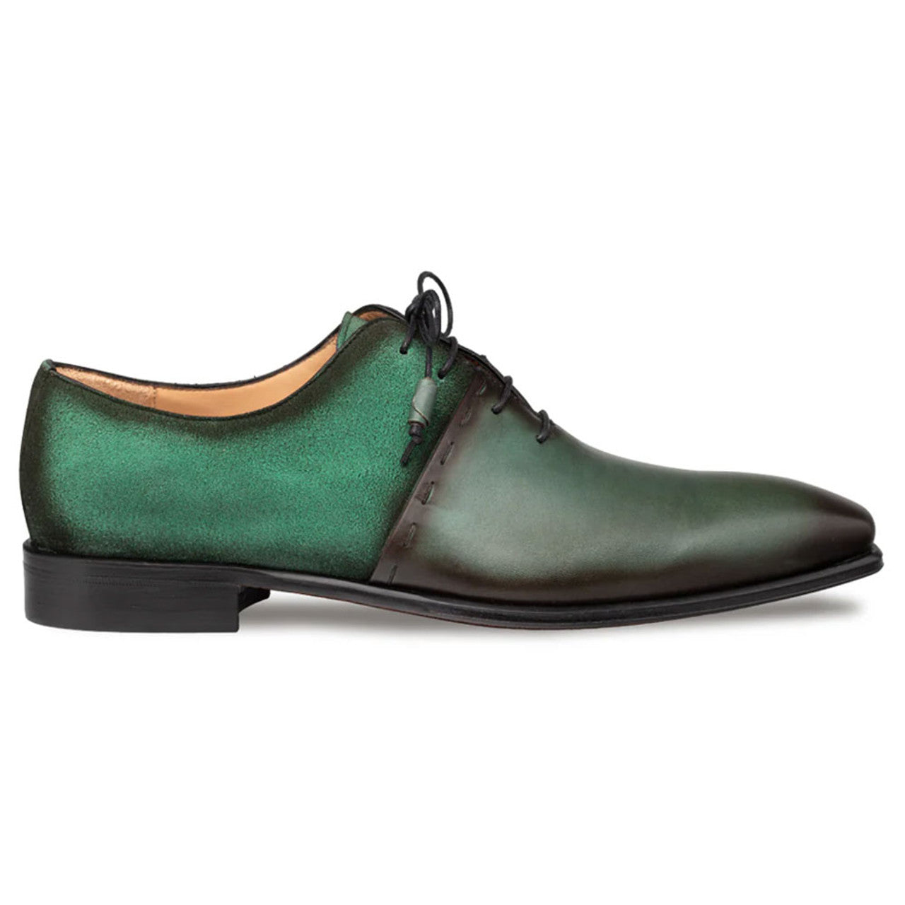 Colomer Forest/Green Calf/Suede Oxford Shoes By Mezlan Made In Spain Brand