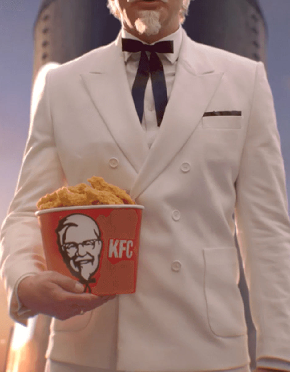 Mens Colonel Sanders KFC White Double Breasted Suit Costume 1 TI-7683  - from alligatorwarehouse.com