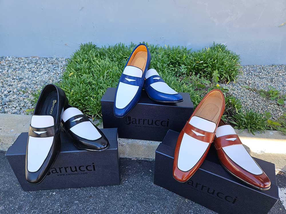 Carrucci Contrast Two Tone Penny Loafer