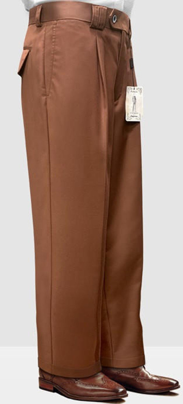 Statement Men Copper Rust Wool Baggy Leg Pants