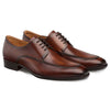 Coventry Dark Cognac Calfskin Leather Men’s Classic Apron Oxford By Mezlan Made In Spain Brand 4   - from alligatorwarehouse.com
