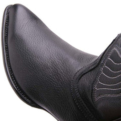 Los Altos Men's Genuine Elk Skin Black J-Toe Cowboy Boots