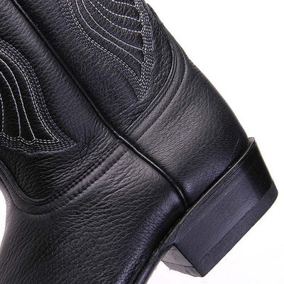 Los Altos Men's Genuine Elk Skin Black J-Toe Cowboy Boots 2   - from alligatorwarehouse.com