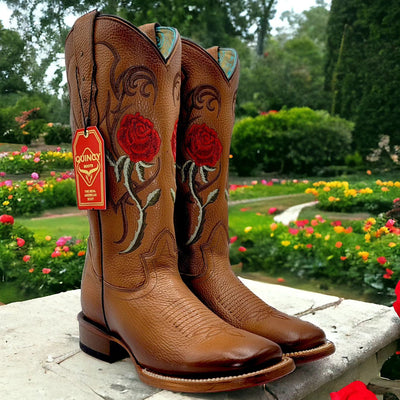 Cowgirl Boots With Red Roses 1 Q322R2751M:Q322R2751050M  - from alligatorwarehouse.com