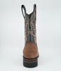 Los Altos Men’s Crazy Brown Wide Square Toe Rubber Sole Boot 6   - from alligatorwarehouse.com